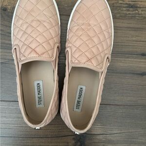 Steve Madden Quilted Blush Slip-On Flats